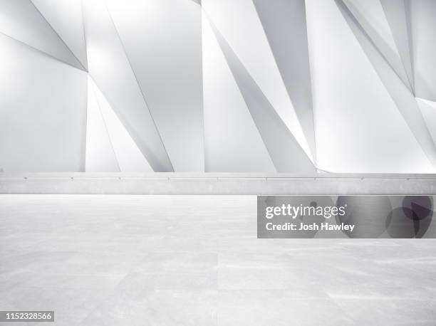 futuristic empty room, 3d rendering - futuristic room stock pictures, royalty-free photos & images