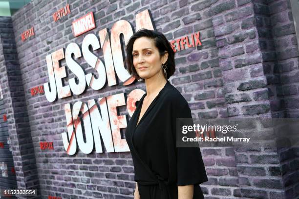 Carrie-Anne Moss attends Marvel's "Jessica Jones" Season 3 premiere at ArcLight Cinemas on May 28, 2019 in Hollywood, California.
