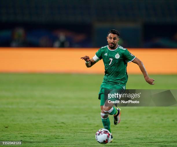 Riyad Karim Mahrez of Algeria during the 2019 African Cup of Nations match between Senegal and Algeria at the 30 June Stadium in Cairo, Egypt on June...