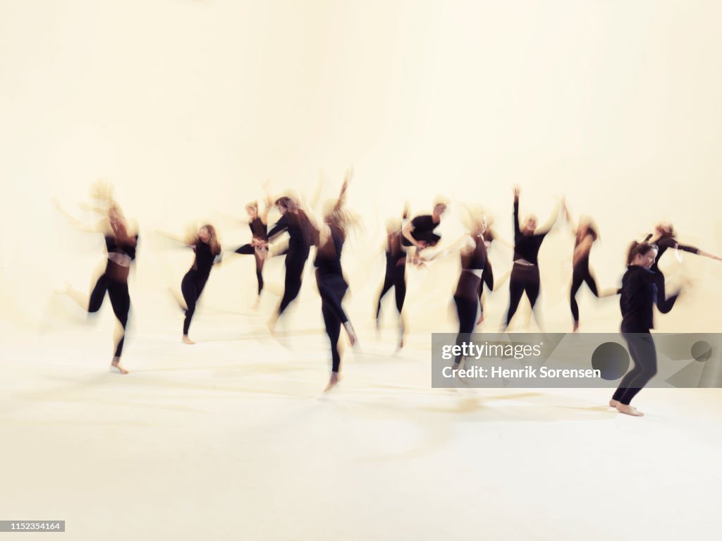 Group of young dancers