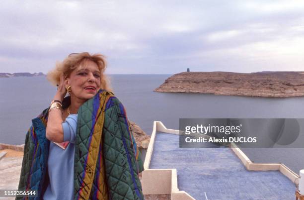 Melina Mercouri, comédienne et ministre de la cullture grecque, en Egypte, en 1990.