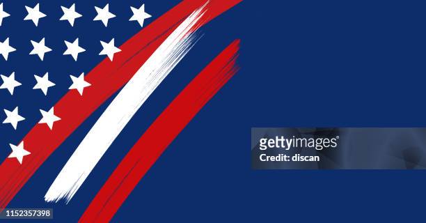 ilustrações de stock, clip art, desenhos animados e ícones de usa background - illustration - american flag banner