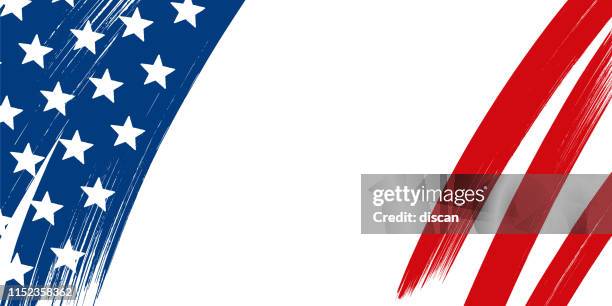 usa hintergrund-illustration - american flag banner stock-grafiken, -clipart, -cartoons und -symbole