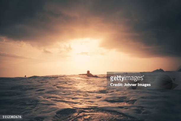 man surfing - sepiakleurig stockfoto's en -beelden