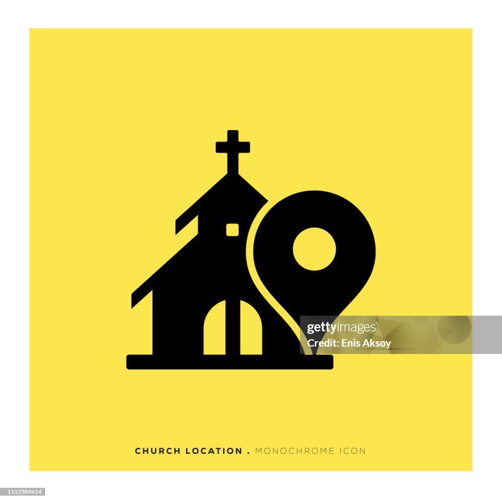 Pictogram locatie van kerk
