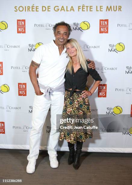 Yannick Noah and his wife Isabelle Camus attend the gala for 'Fete le mur', an association founded by Yannick Noah to promote tennis in the projects...