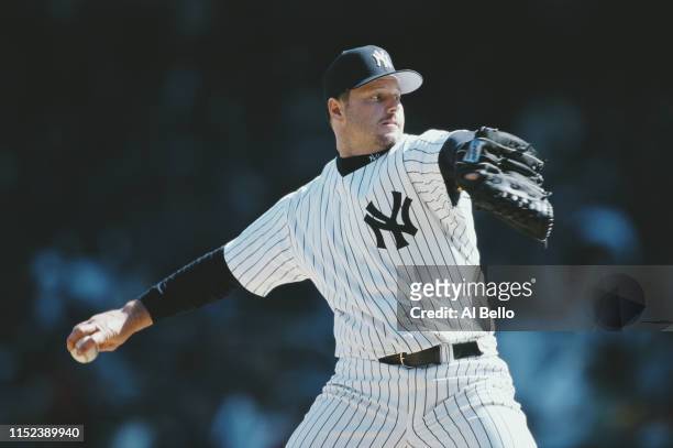 Pitcher Roger Clemens of the New York Yankess during the Major League Baseball American League East game against the Detroit Tigers on 10th April...