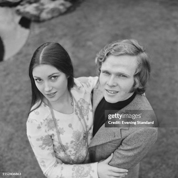 British actress Jane Seymour and British theater director Michael Attenborough, UK, 31st March 1970.
