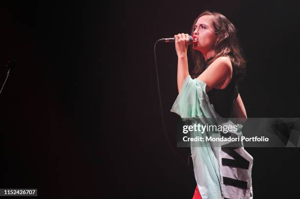 Alice Merton performs onstage in the Auditorium Parco della Musica on May 22nd, 2019 in Rome, Italy.