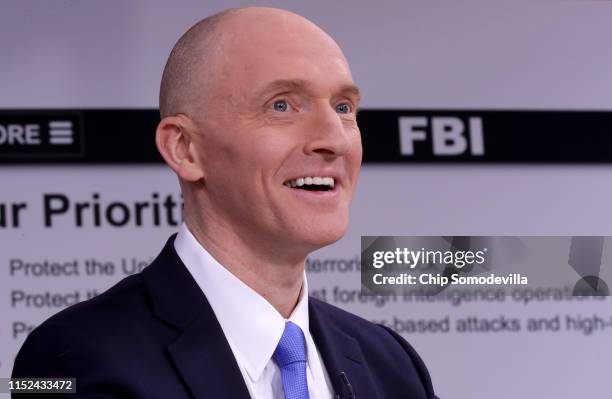 Global Natural Gas Ventures founder Carter Page participates in a discussion on 'politicization of DOJ and the intelligence community in their...