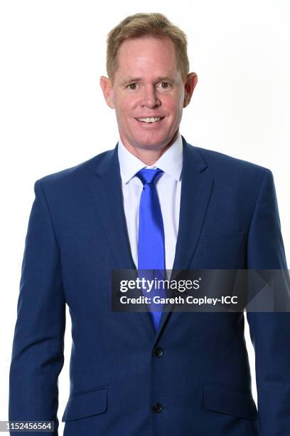 Commentator Shaun Pollock poses for a portrait prior to the ICC Cricket World Cup 2019 at on May 29, 2019 in London, England.