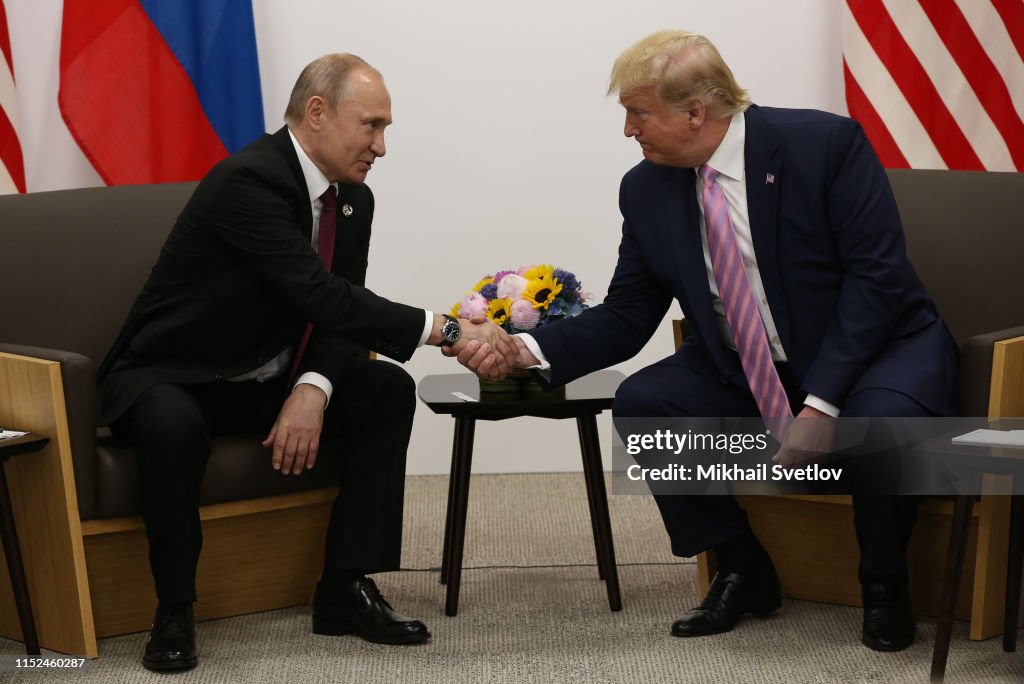 Russian President Vladimir Putin attends the G20 Osaka Summit 2019