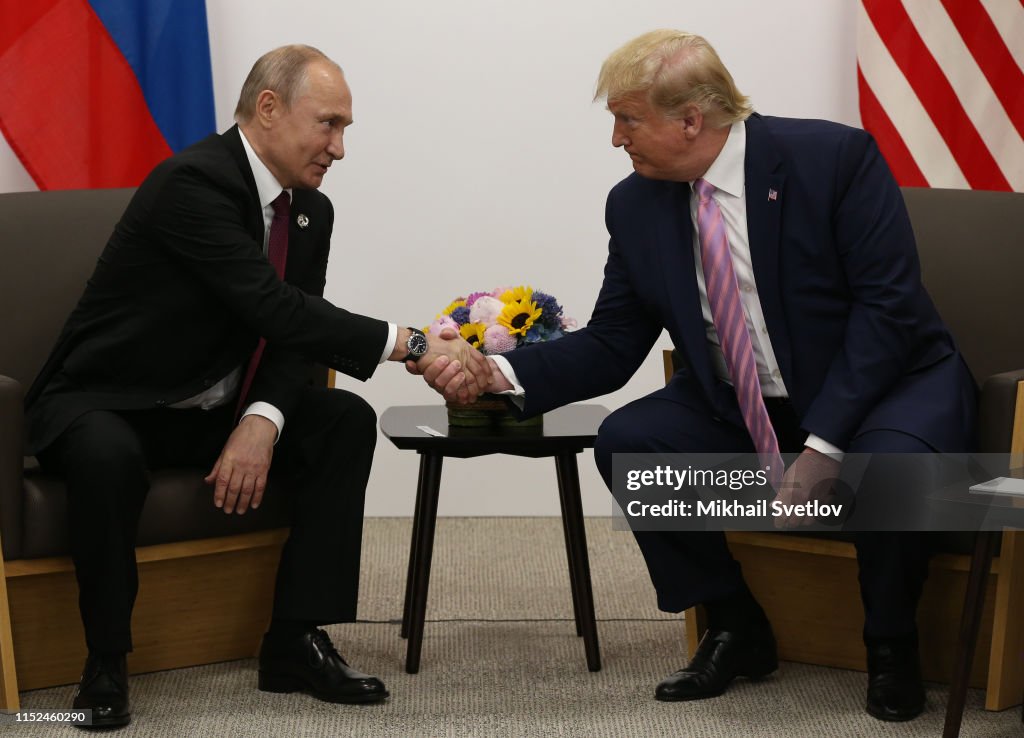 Russian President Vladimir Putin attends the G20 Osaka Summit 2019