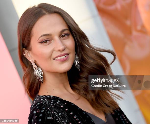 Alicia Vikander arrives at Louis Vuitton Unveils Louis Vuitton X: An Immersive Journey at Louis Vuitton X on June 27, 2019 in Beverly Hills,...