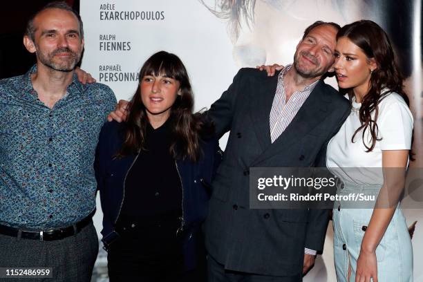 Yves Heck ,Juliette Armanet, Ralph Fiennes and Adele Exarchopoulos attend the "Noureev - The White Crow" Premiere at Cinema Gaumont Opera on May 29,...