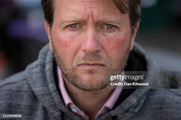 The husband of Nazanin Zaghari-Ratcliffe, Richard Ratcliffe, continues his hunger strike outside the Iranian Embassy on June 28, 2019 in London,...