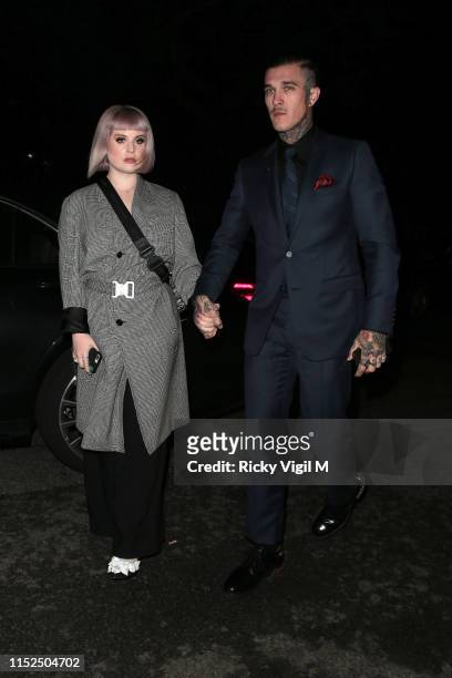 Kelly Osbourne and Jimmy Q seen attending A Magazine Curated By issue launch party at Two Temple Place on May 29, 2019 in London, England.