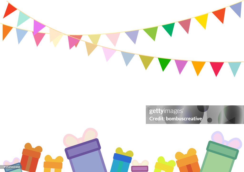 Guirnalda de carnaval con banderas