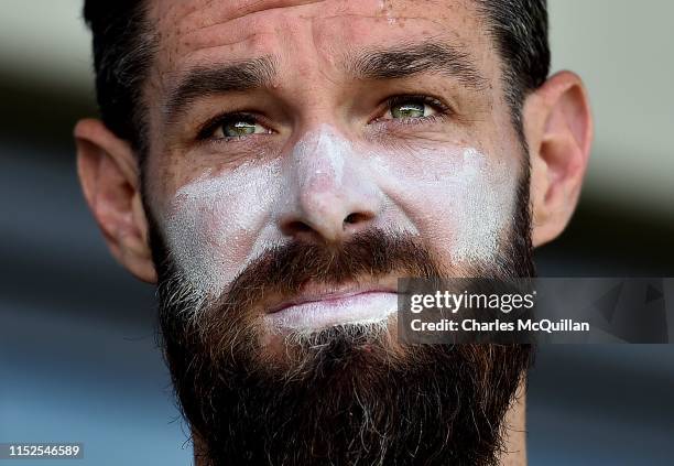 Trent Mitton of Australia during the Men's FIH Field Hockey Pro League semi-final match between Australia and Great Britain at Wagener Stadium on...