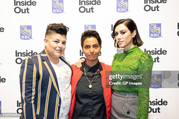 Ser Anzoategui, Fawzia Mirza and Mishel Prada attend 2019 Inside Out LGBT Film Festival - Screening Of "Vida" at TIFF Bell Lightbox on May 29, 2019...