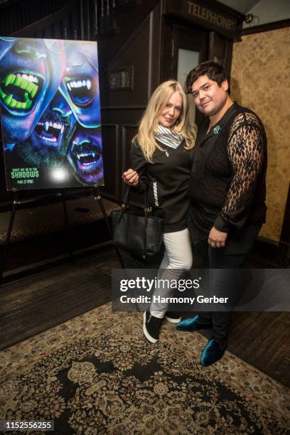 Harvey Guillen and Beverly D'Angelo attend FX's "What We Do In The Shadows" Season Finale Party at No Vacancy on May 29, 2019 in Los Angeles,...