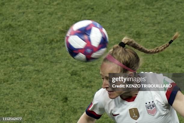 United States' defender Becky Sauerbrunn during the France 2019 Women's World Cup quarter-final football match between France and USA, on June 28 at...