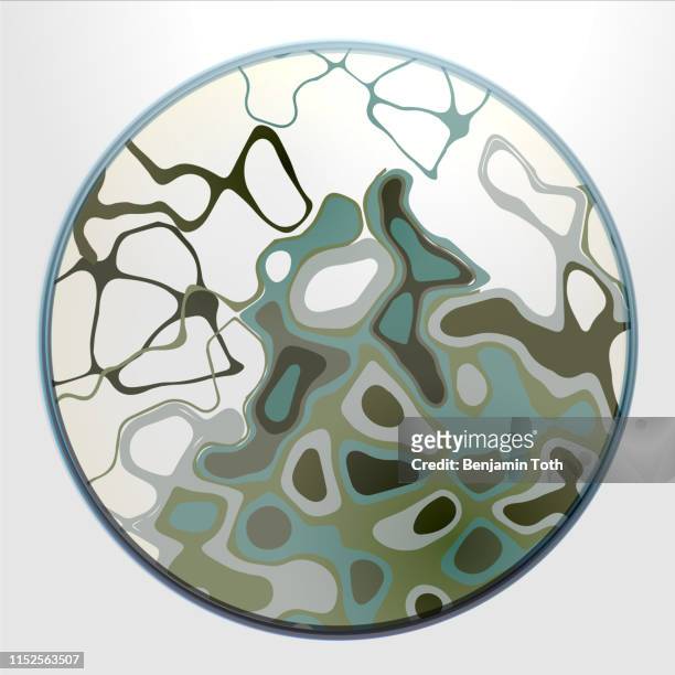 寒天とカビ、菌類とのペトリ皿 - gelatin mold点のイラスト素材／クリップアート素材／マンガ素材／アイコン素材