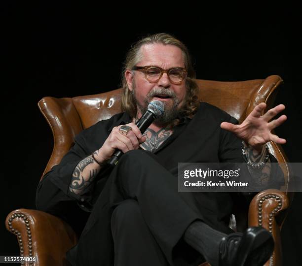 Kurt Sutter speaks onstage at FX's "Mayans" FYC Event at NeueHouse Hollywood on May 29, 2019 in Los Angeles, California.