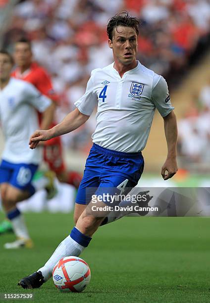 Scott Parker of England in action during the UEFA EURO 2012 group G qualifying match between England and Switzerland at Wembley Stadium on June 4,...