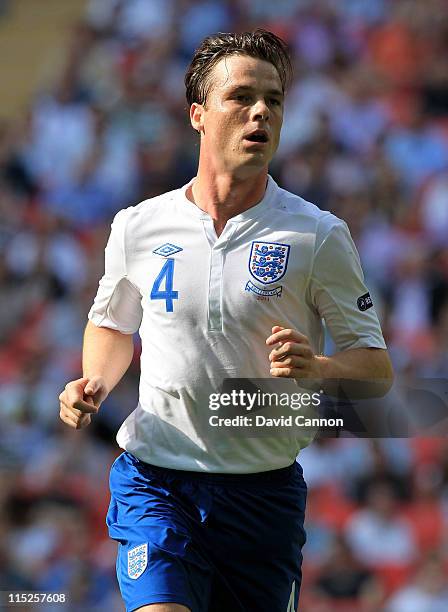 Scott Parker of England in action during the UEFA EURO 2012 group G qualifying match between England and Switzerland at Wembley Stadium on June 4,...