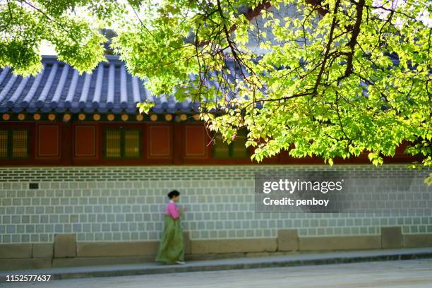 a lady in palace - 徳寿宮 ストックフォトと画像