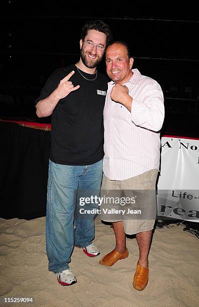 Dustin "Screech" Diamond and Frank Sorrentino attend Celebrity Boxing Match Featuring Michael Lohan and Frank Sorrentino at The Ocean Manor on June...