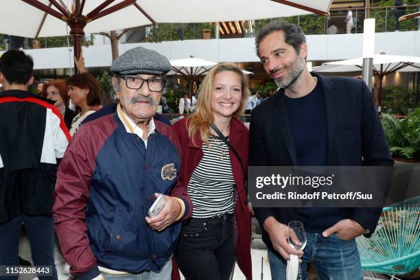 Gerard Hernandez, Charlie Bruneau and Jean-Baptiste Pouilloux attend the 2019 French Tennis Open - Day Five at Roland Garros on May 30, 2019 in...