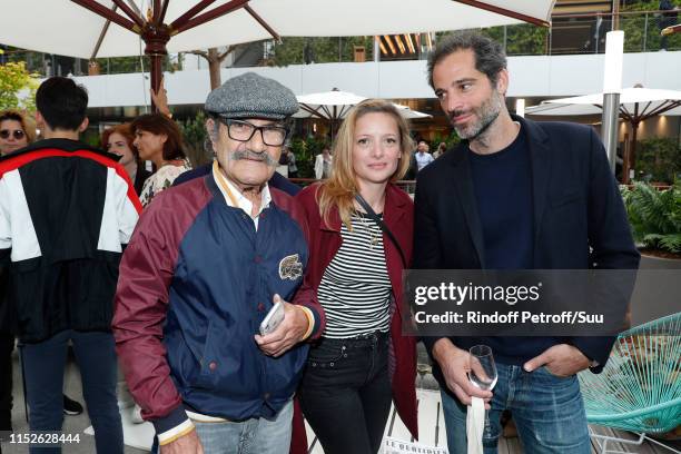 Gerard Hernandez, Charlie Bruneau and Jean-Baptiste Pouilloux attend the 2019 French Tennis Open - Day Five at Roland Garros on May 30, 2019 in...