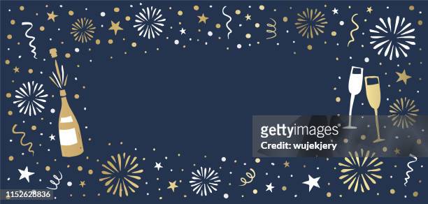 new year's eve background - new year new you 2019 stock illustrations