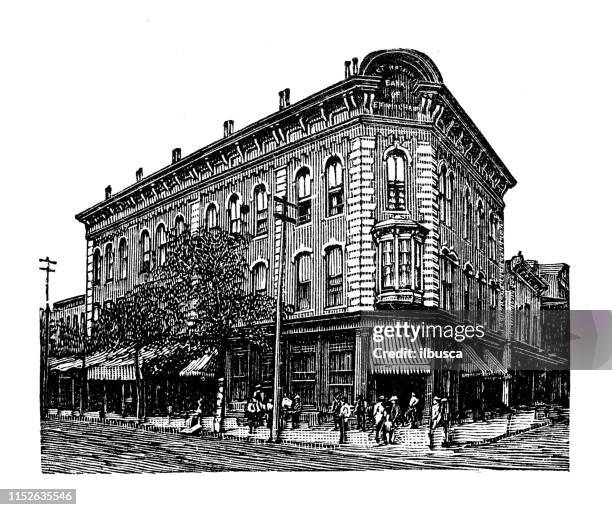 antique illustration of usa: birmingham, alabama - national bank - birmingham alabama stock illustrations