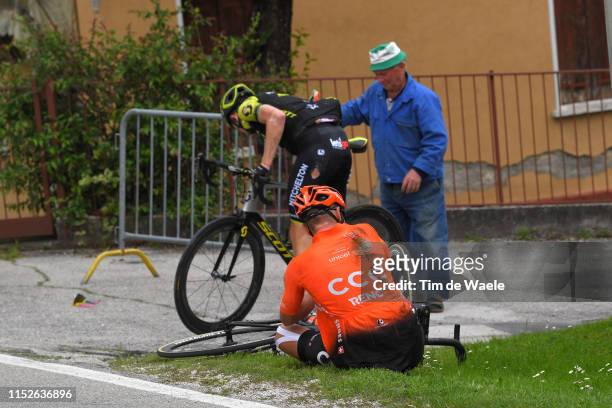 Luke Durbridge of Australia and Team Mitchelton - Scott / Lukasz Owsian of Poland and CCC Team / Crash / Injury /during the 102nd Giro d'Italia 2019,...