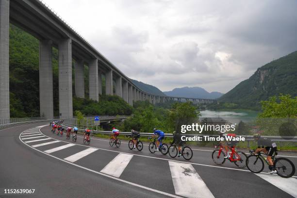 Tosh Van Der Sande of Belgium and Team Lotto Soudal / Pieter Serry of Belgium and Team Deceuninck - Quick-Step / Johan Esteban Chaves Rubio of...