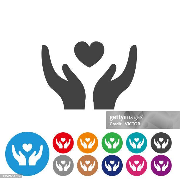 care gesture - graphic icon series - feeling relieved stock illustrations