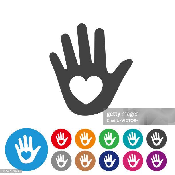 ilustraciones, imágenes clip art, dibujos animados e iconos de stock de serie de iconos de cuidado y mano-gráfico - palma de la mano