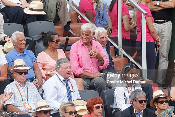 Barbara Gandolfi and Jean Paul Belmondo attend the French Open at Roland Garros on June 5, 2011 in Paris, France.