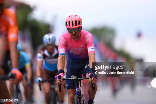 Arrival / Tanel Kangert of Estonia and Team EF Education First / during the 102nd Giro d'Italia 2019, Stage 18 a 222km stage from Valdaora to Santa...