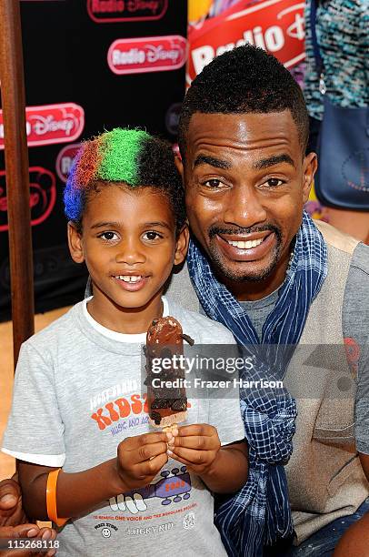 Actor Bill Bellamy and son Baron Bellamy attend the 5th Annual Kidstock To Benefit One Voice Scholars Program sponsored by Hudson Jeans at Greystone...