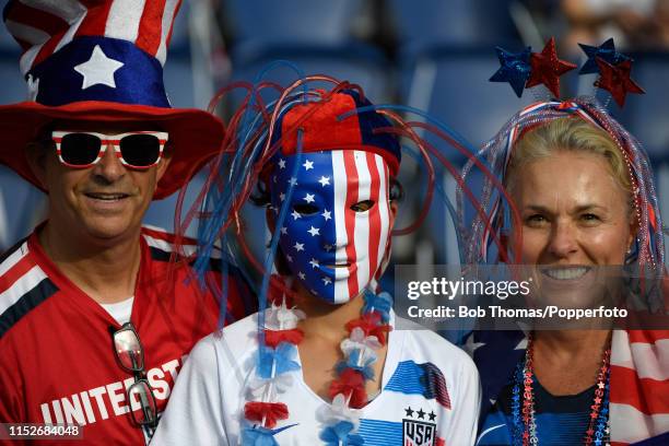 Fans before the 2019 FIFA Women's World Cup France Quarter Final match between France and USA at Parc des Princes on June 28, 2019 in Paris, France....