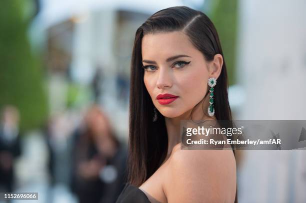Adriana Lima attends the amfAR Cannes Gala 2019 at Hotel du Cap-Eden-Roc on May 23, 2019 in Cap d'Antibes, France.