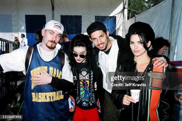 Everlast, Lisa Kennedy Montgomery, Guy Oseary and Karen Duffy at The 1993 MTV Super Bowl Show at The Rose Bowl on January 31st, 1993 in Anaheim, CA.