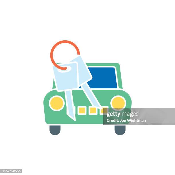 car-sharing vehichle - rideshare icon - uber stock illustrations