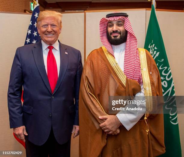 President, Donald Trump meets Crown Prince of Saudi Arabia, Mohammad Bin Salman Al Saud on the sidelines of the second day of the G20 Summit at INTEX...