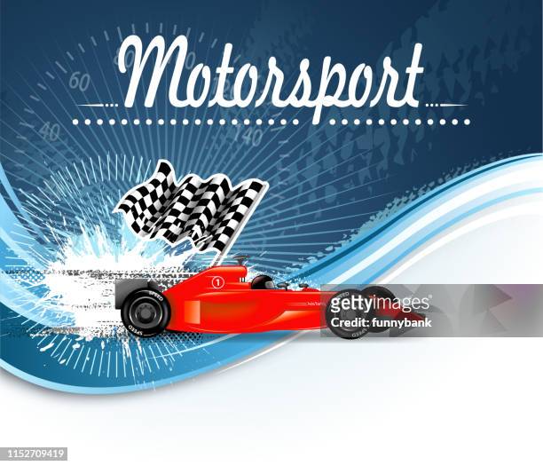 illustrazioni stock, clip art, cartoni animati e icone di tendenza di messaggio di auto da corsa - formula three racing