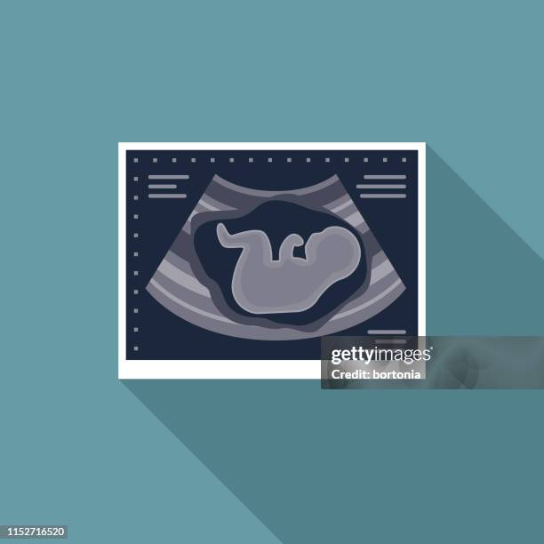 ultrasound pregnancy icon - fetus stock illustrations